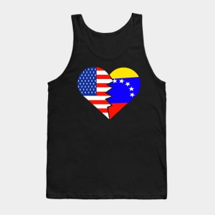 Venezuela USA Flag Spanish Venezuela Food Culture Tank Top